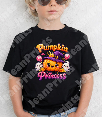 Pumpkin Princess Halloween Design Toddler | Cute Fall T- Shirt Design | Cute Halloween Design